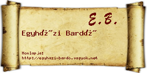 Egyházi Bardó névjegykártya